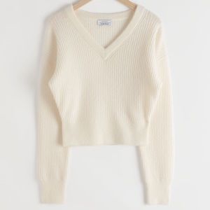 & Other Stories Cream Alpaca/Wool Sweater sz S